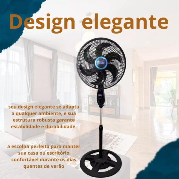 Ventilador De Coluna Solaris 6 Pás Turbo Ultra Potente 75w Tyf C 110v - Image 3