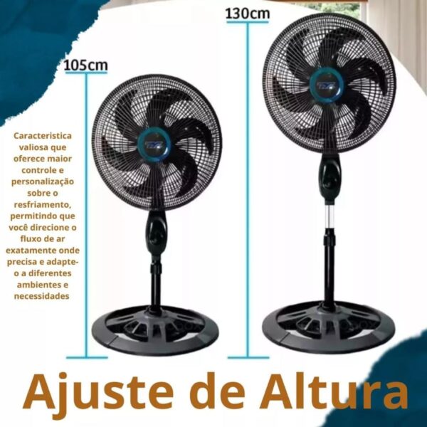 Ventilador De Coluna Solaris 6 Pás Turbo Ultra Potente 75w Tyf C 110v - Image 4