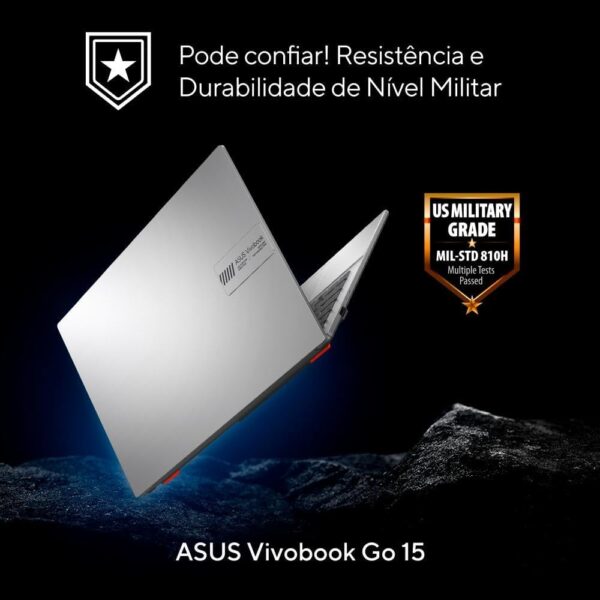 Notebook ASUS Vivobook Go 15, Intel Core i3 N305, 8GB, 256GB, W11 Home, Tela 15,60" FHD, Cool Silver - E1504GA-NJ434W - Image 9