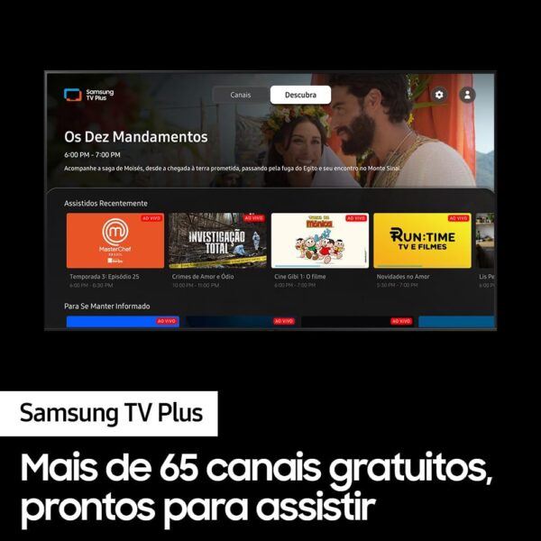 Samsung Smart TV 58" UHD 4K 58CU7700, Processador Crystal 4K, Gaming Hub, Visual Livre de Cabos, Tela sem limites, Alexa built in, Controle Único - Image 3