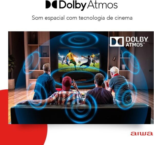 SmartTV Aiwa 55” Android, 4K, Borda Ultrafina, Dolby Vision & Atmos - AWS-TV-55-BL-01 TV 55" ANDROID - BORDA INFINITA AWS-TV-55-BL-01 BIVOLT - Image 3