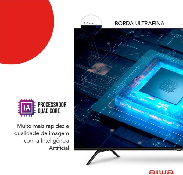 SmartTV Aiwa 55” Android, 4K, Borda Ultrafina, Dolby Vision & Atmos - AWS-TV-55-BL-01 TV 55" ANDROID - BORDA INFINITA AWS-TV-55-BL-01 BIVOLT - Image 7