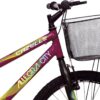 Colli, Bicicleta Cazelle Allegra City, Aro Comum 24, Aço Carbono,Tamanho 14, Quadro Rebaixado, Freios V-Break, Com Descanso Lateral e Cestão, Vinho Garnet - Imagem 3