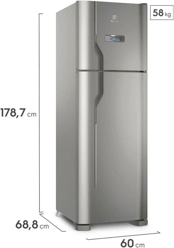 Refrigerador 371L Frost Free 2 Portas 110 Volts, Inox, Electrolux - Image 2