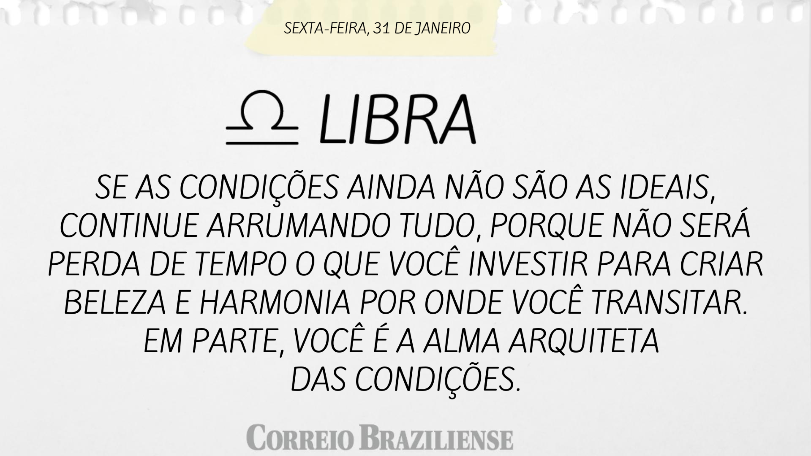 LIBRA | 31 DE JANEIRO