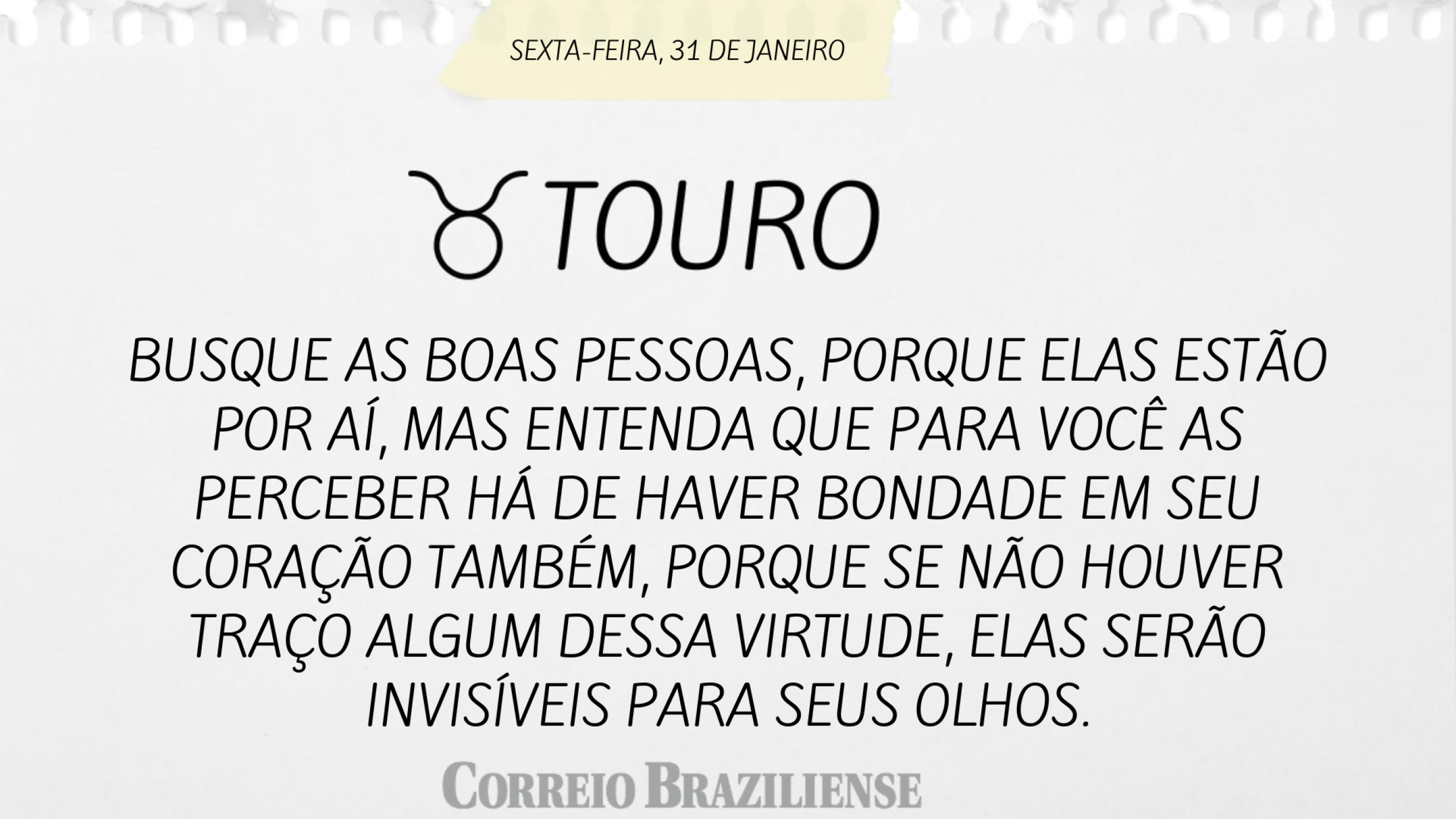 TOURO | 31 DE JANEIRO