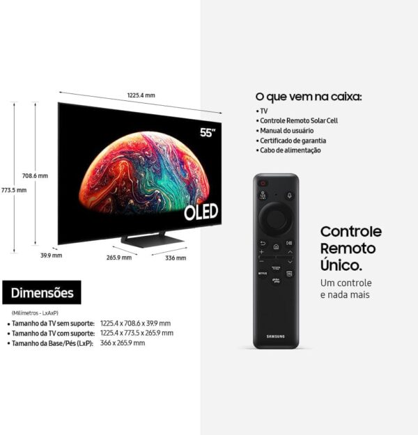 Samsung Smart TV OLED 55" 4K UHD 55S90C - Alexa built in, Processador com IA, Painel de Pontos Quanticos - Image 6