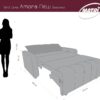 Sofá Cama Casal 3 Lugares Reclinável e Retrátil Com Almofadas Aconchegantes Tecido Veludo Azul Marinho Premium Kazamov - Image 5