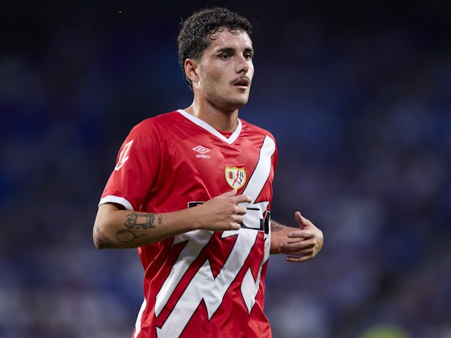 Jorge de Frutos, de Rayo Vallecano, em 18 de agosto de 2024