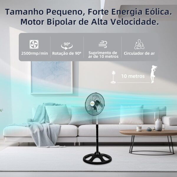 BEMMY Ventilador de Coluna 3 em 1, 28cm 127V 3 velocidades Ventilador Pequeno,Ventiladores com Pedestal - Image 2