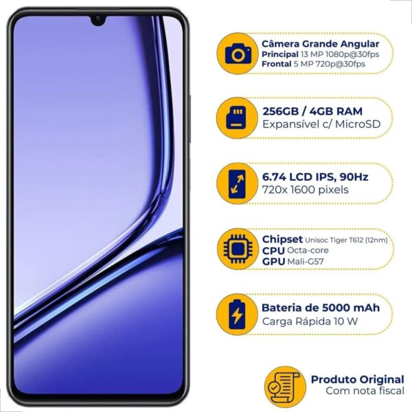 Celular Realme Note 50 Dual Sim 256 Gb 4 Gb Ram Smartphone Preto - Image 2