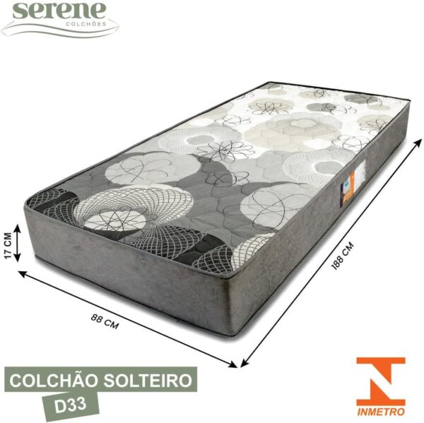 Colchão Serene Solteiro Densidade D33, 88 x 188 x 17 cm - Image 2