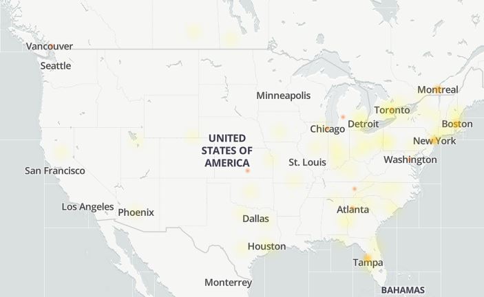 Mapa de interrupções da Garmin