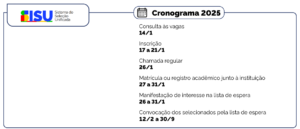 Datas importantes no cronograma do Sisu