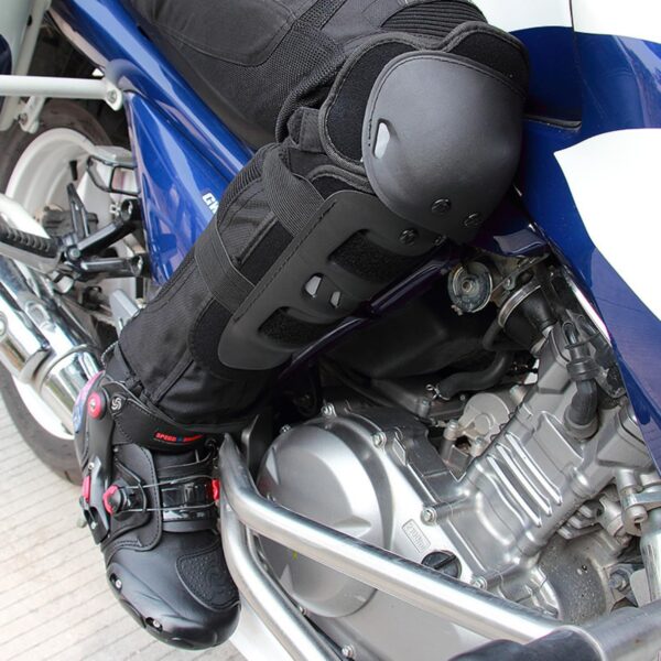 Kit de Proteção para Motociclista, Moto Bike Trilha, Joelheiras e Cotoveleiras Articuladas, Preto, 4 Peças - Image 2