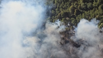 O vento afetou a obra