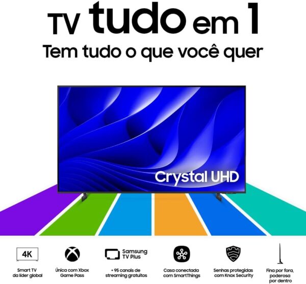 Samsung Smart Big TV 75" Crystal UHD 4K 75DU8000 - Painel Dynamic Crystal Color, Gaming Hub - Image 2