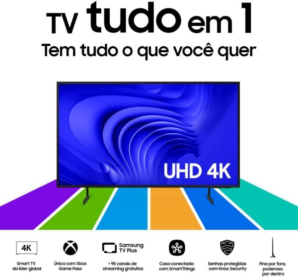 Samsung Smart TV 50" UHD 4K 50DU7700 - Processador Crystal 4K, Gaming Hub - Image 2