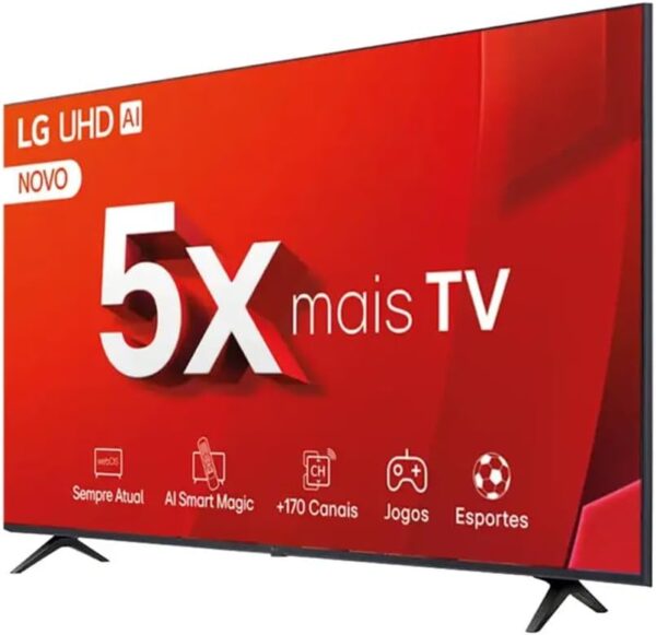 Smart TV 4K 55" LG UHD 55UT8050 Processador α5 Ger7 AI Alexa/Chromecast integrado Otimizador de Jogos webOS 24 Controle Smart Magic - Image 2