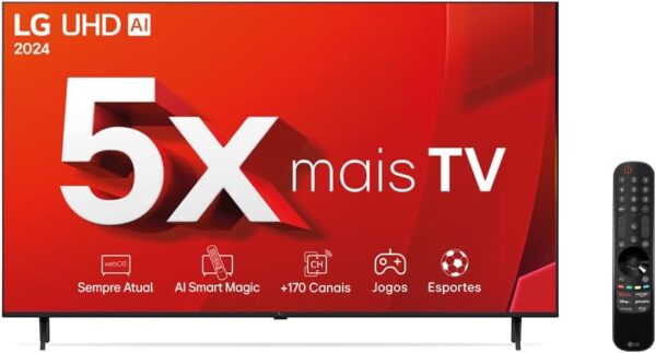 Smart TV 4K 55" LG UHD 55UT9050 Processador α5 Ger7 AI Design Super Slim Alexa/Chromecast integrado webOS 24 Controle Smart Magic - Image 2