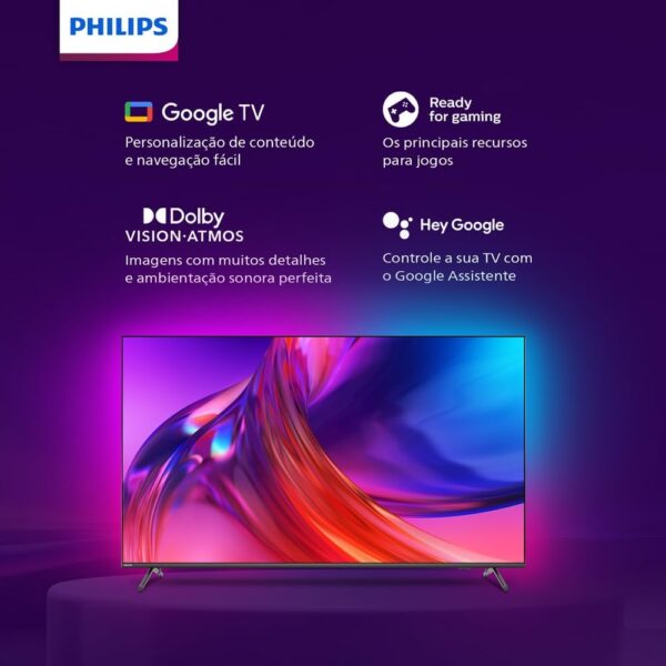 Smart TV 75" 4K 120 Hz Philips THE ONE 75PUG8808/78, Google TV, Ambilight, P5, DTS Play-Fi, Freesync, Dolby Vision Atmos, 50W RMS 2.1 - Image 2