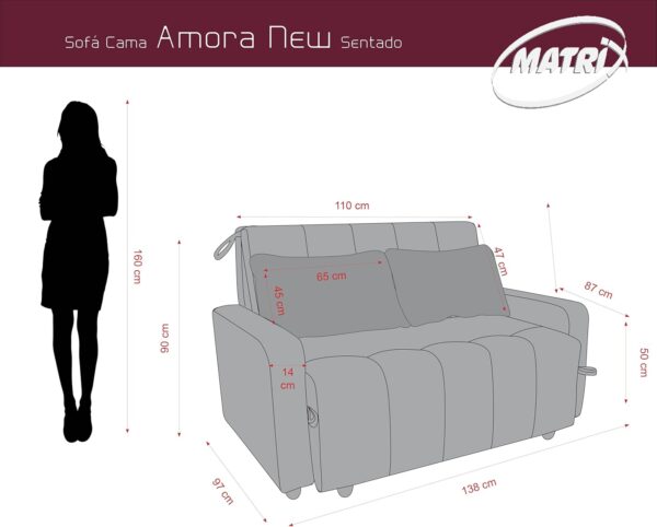 Sofá Cama Casal 3 Lugares Reclinável e Retrátil Com Almofadas Aconchegantes Tecido Veludo Azul Marinho Premium Kazamov - Image 2