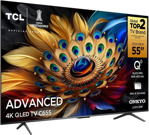 TCL QLED TV 55” C655 4K UHD GOOGLE TV DOLBY VISION ATMOS - Image 2