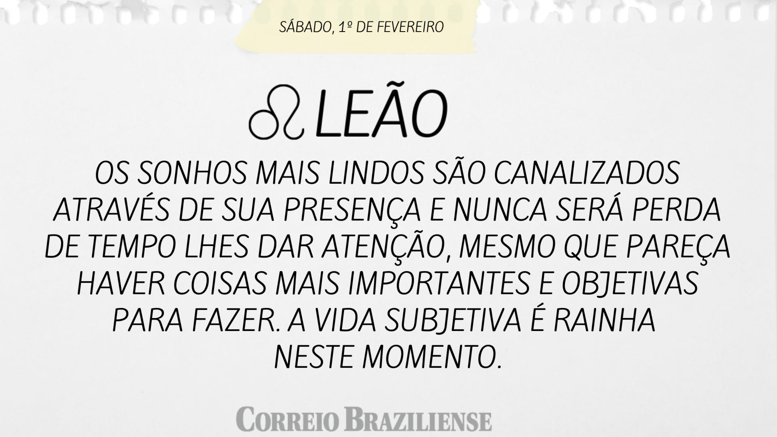 LEÃO | 1º DE FEVEREIRO