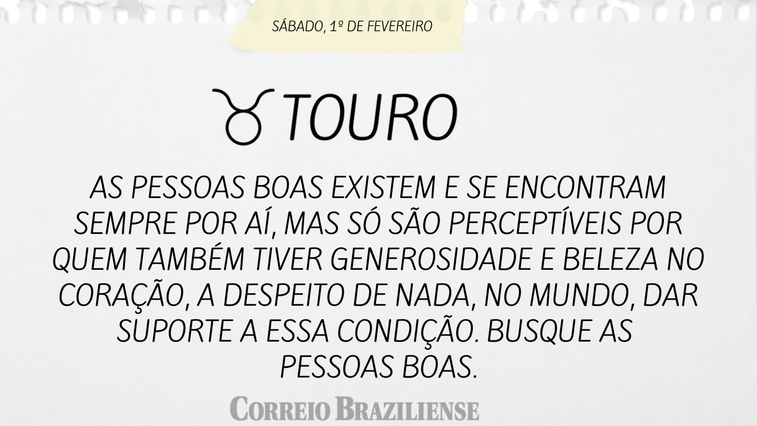 TOURO | 1º DE FEVEREIRO