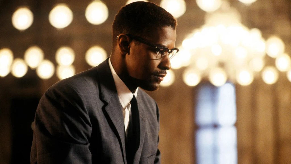 Denzel Washington em "Malcolm X."