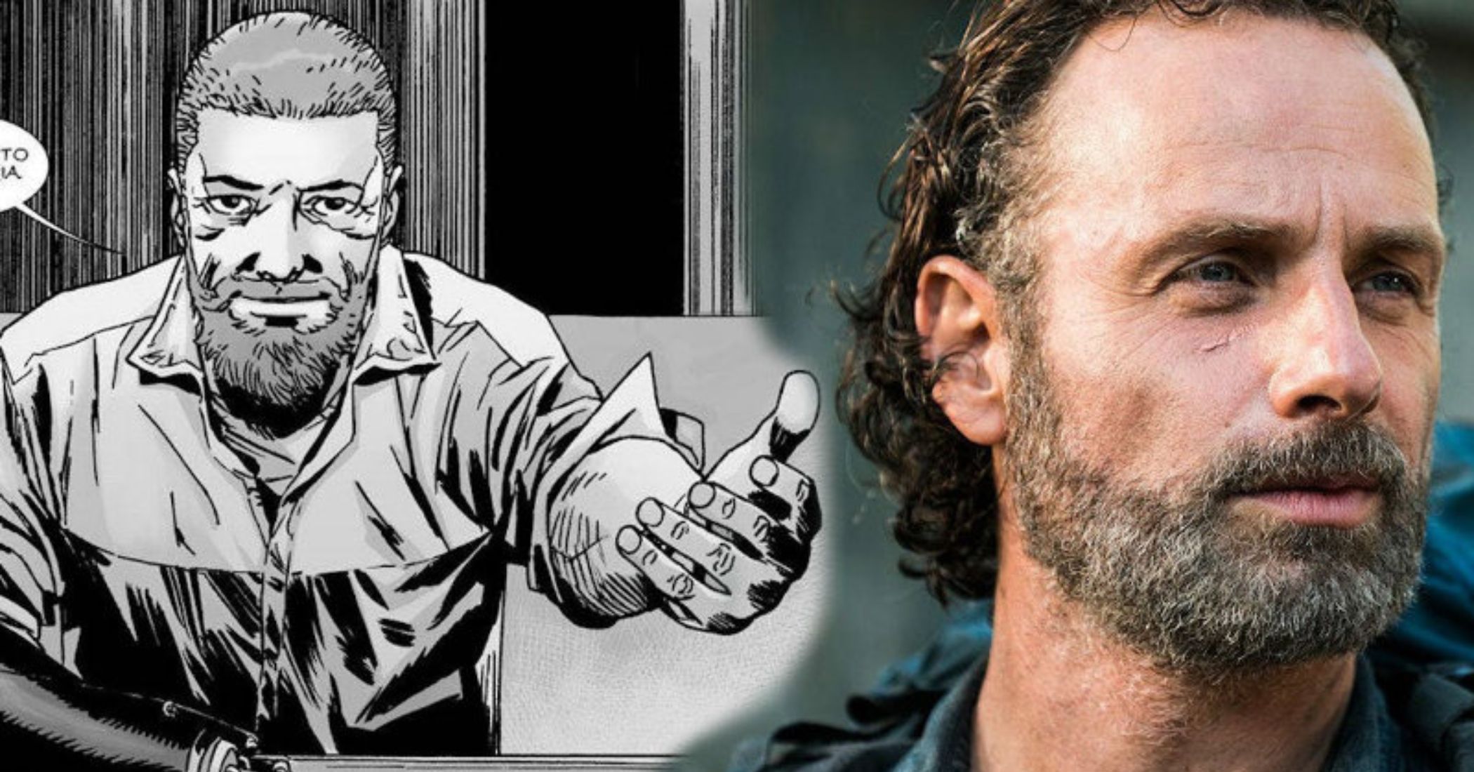 Rick in the Walking Dead TV Show e The Comic