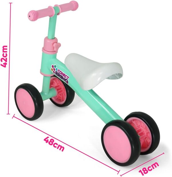 BICICLETA DE EQUILÍBRIO INFANTIL CARRINHO 4 RODAS PASSEIO MEGA COMPRAS - Image 2