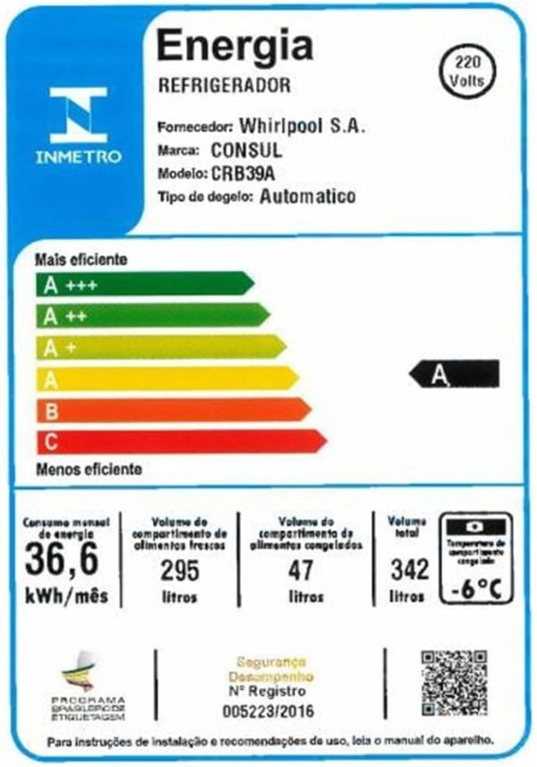 Geladeira Consul Frost Free 342 litros cor Inox com Gavetão Hortifruti - CRB39AK 220V - Image 6