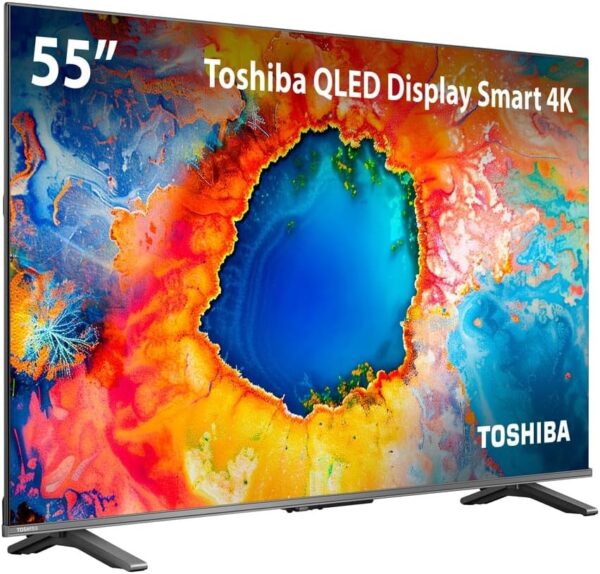 Smart TV QLED 55" 4K Toshiba 55C450NS Google TV 3 HDMI 2 USB Wi-Fi - TB035M - Image 2