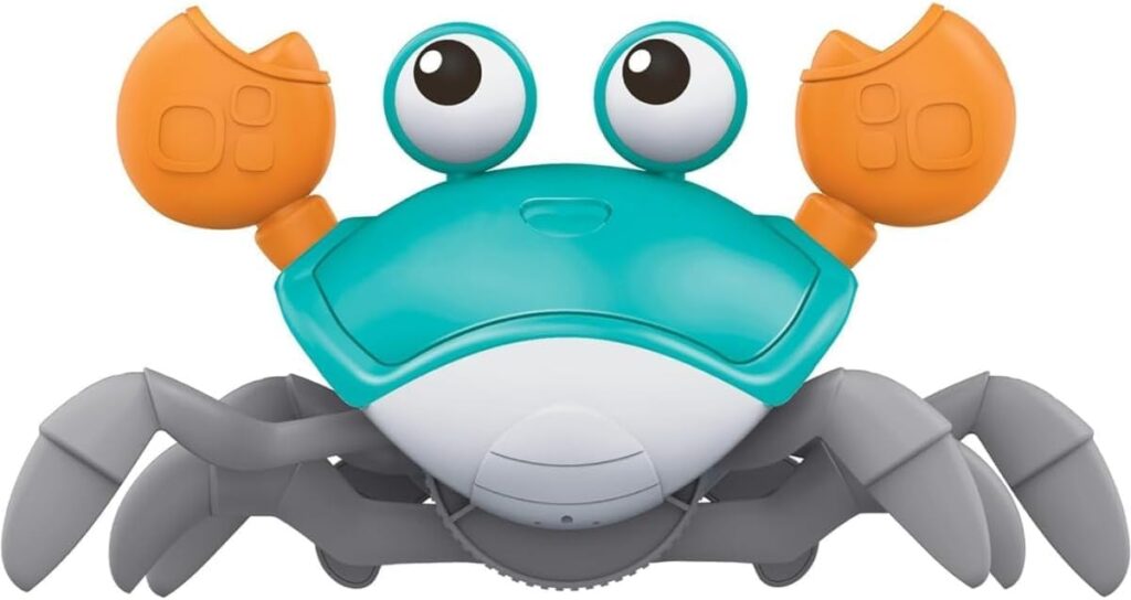 Caranguejo Fujão Recarregável - Brinquedo com Música, Luzes e Sensores que Anda e Desvia de Obstáculos - Estimula o Desenvolvimento do seu Bebê - Linha Premium 35 51imC0Xv8cL. AC SL1200