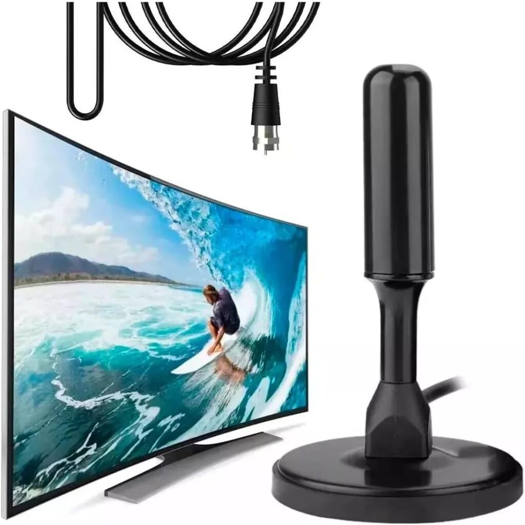 Antena Digital TV Interna Externa Amplificada HDTV 4K UHF | VHF | FM, Resistente A Água, Compatível Com Samsung, LG, Philco, APC, Philips, Smart TV, Led, LCD, 3D, Cabo 5 Metros, Com Imã. 29 61AW4Z1JTJL. AC SL1199
