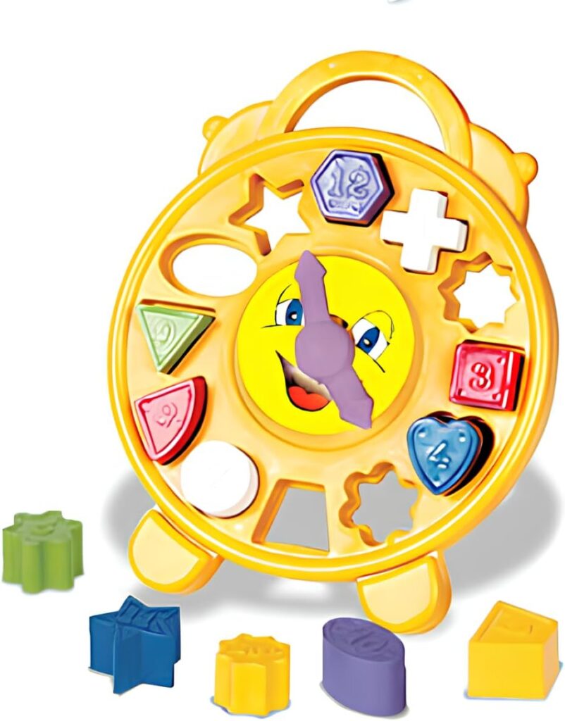Relógio Educativo - Brinquedo de Encaixar e Montar para Estimular o Desenvolvimento das Crianças com Peças e Formas Coloridas 23 61evRGF4HFL. AC SL1200