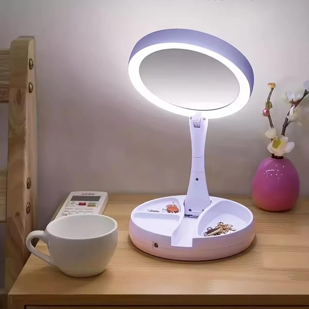 Espelho Facial de Camarim Led Articulável Com Aumento 10x para Maquiagem Barbear Portátil Retrátil Duas Faces 12 61gNVSxSM1L. AC SL1200