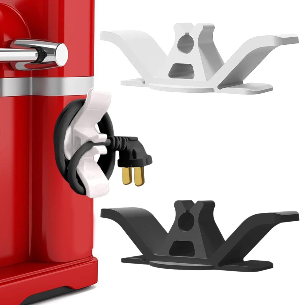 Organizador de cabos para eletrodomésticos, adesivo de gel 3M ultradurável, prendedor de cabos, enrolador de cabos para eletrodomésticos, cafeteira, liquidificador, batedeira, fritadeira a ar (preta) 15 61tbWY1OCL. AC SL1500