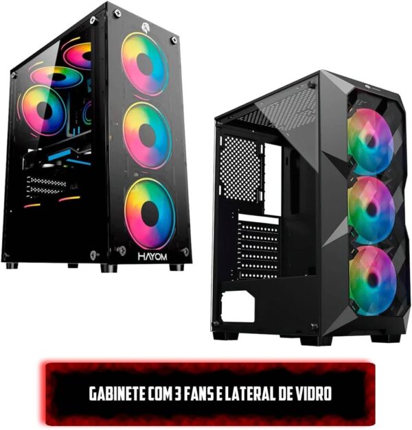 PC Gamer LEX AMD Ryzen 5 5600GT, Placa-Mãe A520M, 16GB DDR4 3200MHz, NVME 500GB, Fonte 600W 80 Plus, Gabinete 3 Ventoinhas RGB - Image 2