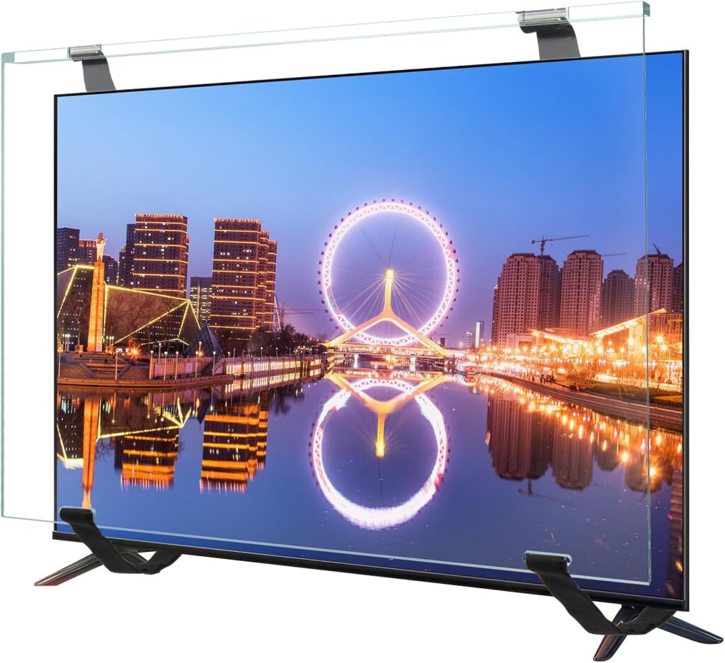 Fohil Protetor de tela de TV de 43 polegadas, protetor de tela de acrílico transparente HD, protetor de tela para suporte de ponto único TV/suporte de ponto duplo/TV de parede/monitor de computador 39 71DG3eaH4cL. AC SL1500
