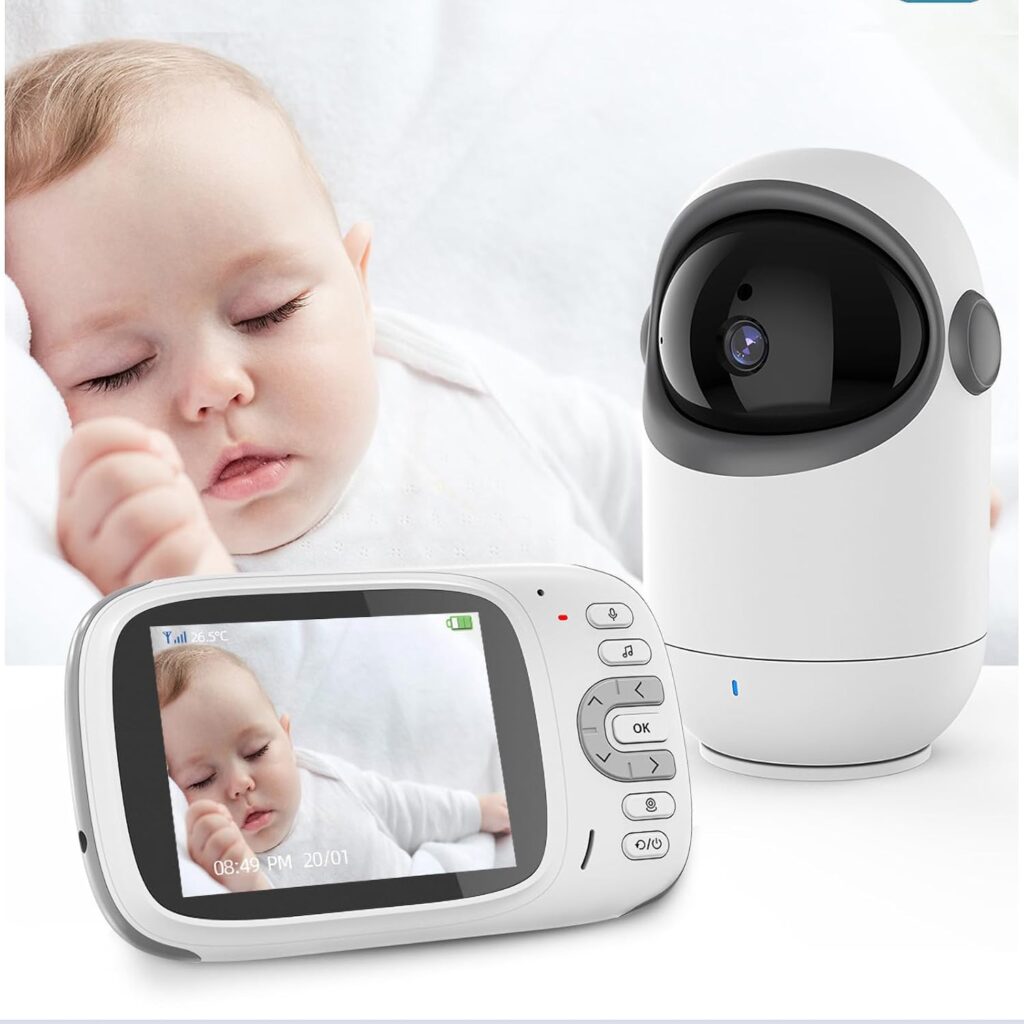 Babá Eletrônica, Câmera para Bebês com Tela de 3.2", Baba Eletronica com Monitor Sem Fio Visão Noturna Microfone,Visão Noturna Infravermelha, Imagem Nítida 17 71MdIQiORKL. AC SL1500