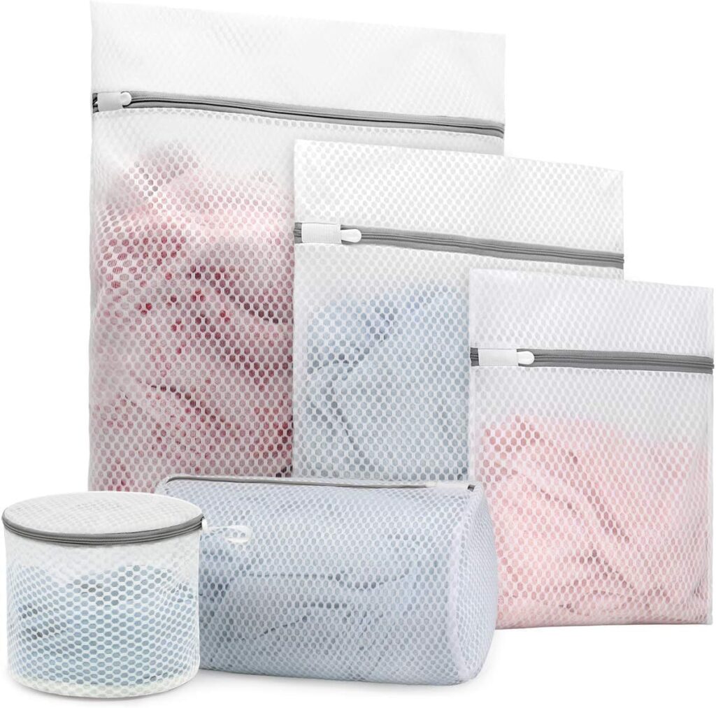 Sacos para Lavar Roupas Máquina de Lavar - Kit de 5 Saco Lavar Roupa Duráveis para Roupas Delicadas | Proteção Total Contra Danos e Desgaste | Zíper Reforçado | Perfeito para Roupas Íntimas 11 71UJsj620dL. AC SL1196