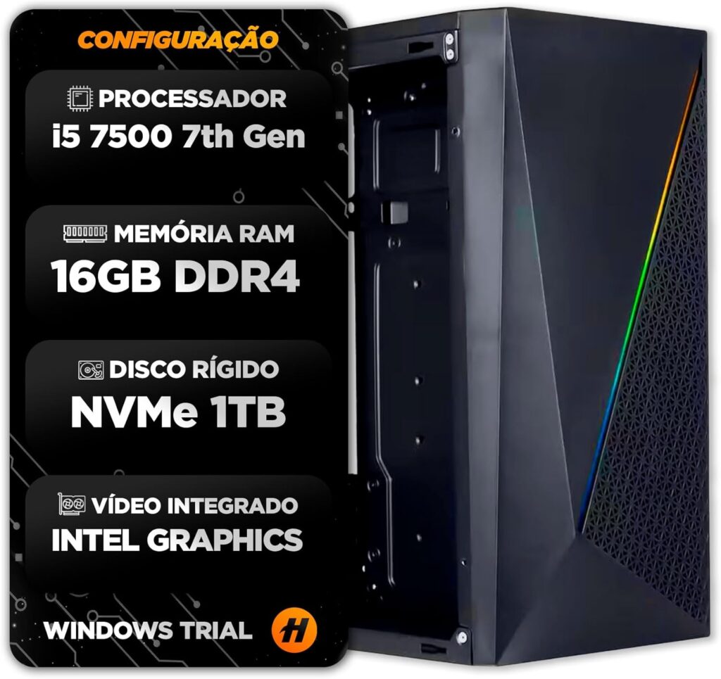 Pc Gamer Computador Cpu Intel Core I5 7500 SSD 1TB M.2 NVMe 16GB DDR4 Memória Ram Windows 11 Pro Trial 5 71gK1f2SV3L. AC SL1500