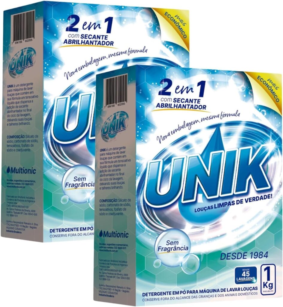2x Sabão em Pó Para Maquina de Lavar Louça Unik 1kg Detergente Sem Frangrância 5 71k5zHMouuL. AC SL1500