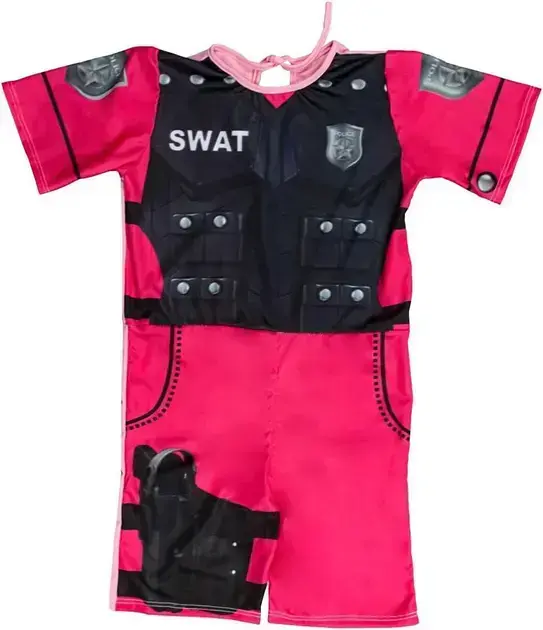 Fantasia Policial Rosa Infantil