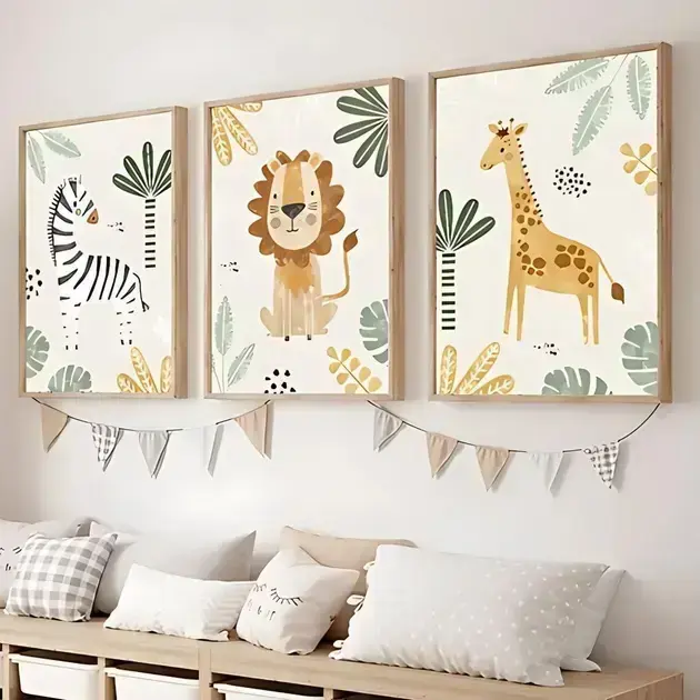 Quadro Decorativo Safari Infantil