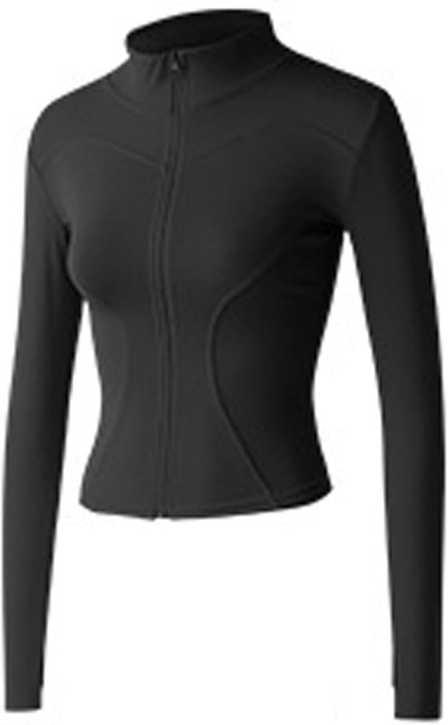 Jaqueta de ioga gola alta slim fitness roupas skinny tops esportivos 4 510 yJpH iL. AC SL1500