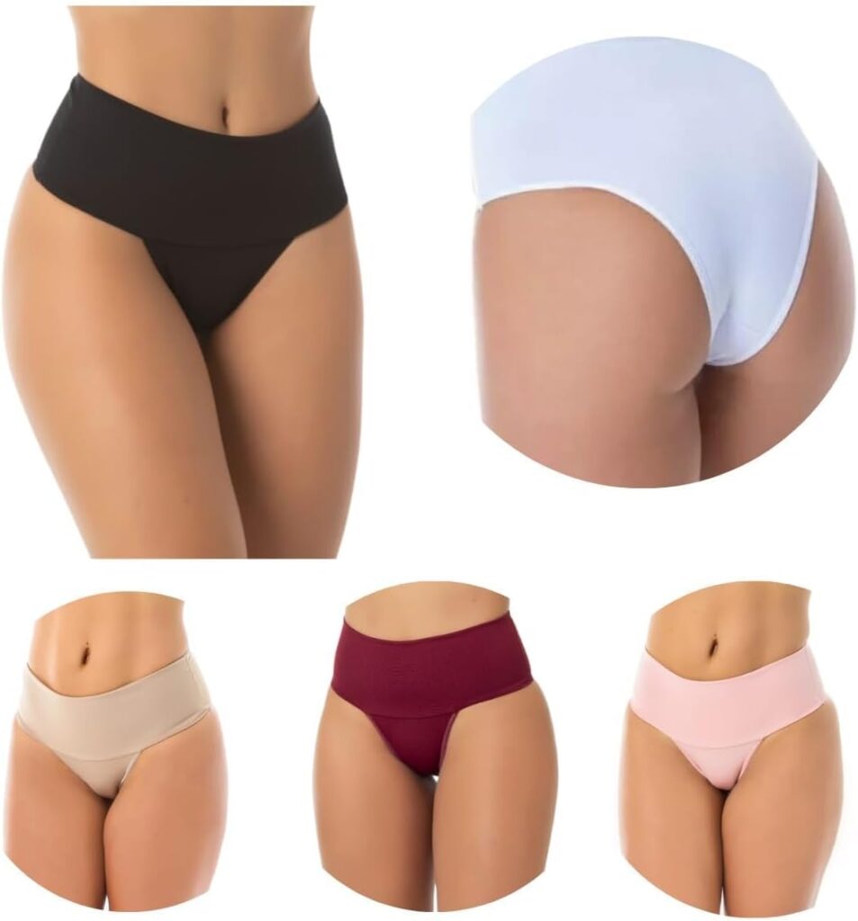 Kit com 5 Calcinhas Fitness Femininas Eva Lingerie: Cós alto duplo, compressão para barriga, conforto e estilo. Cores sortidas: Preto, Branco, Chocolate, Sensuale e Romance 4 51G2pwyd2gL. AC SL1200