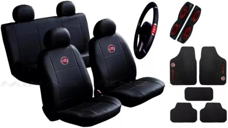 Capa Banco Carro Couro Palio Fire 2002 A 2017 +tapetes